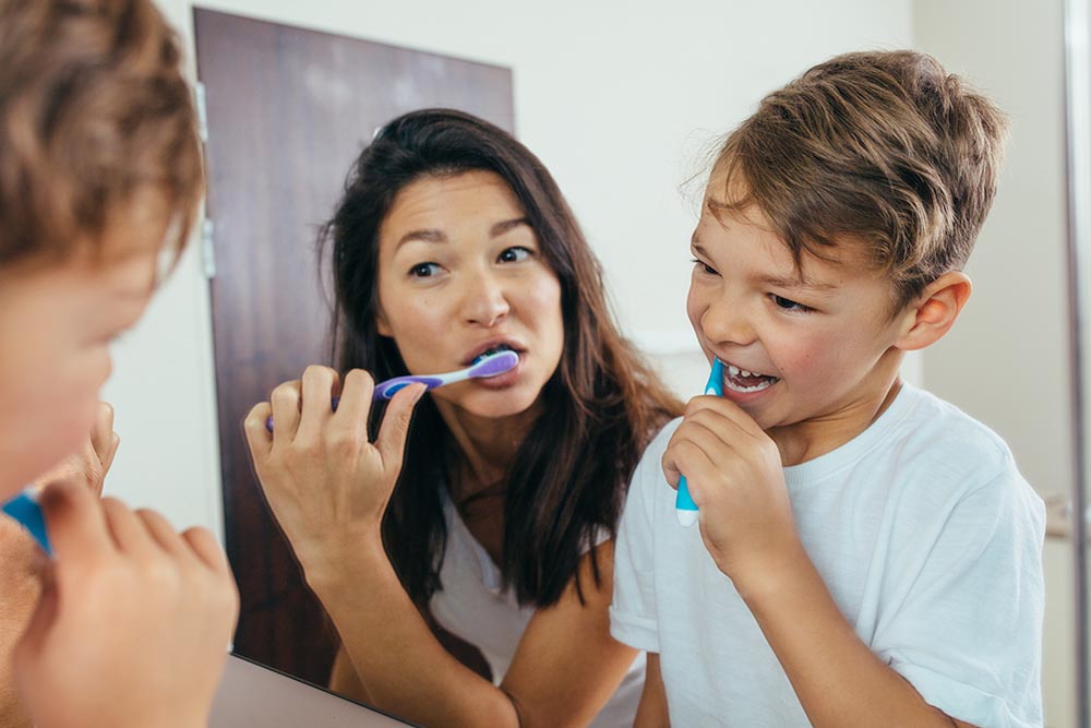 Encourage your child to brush