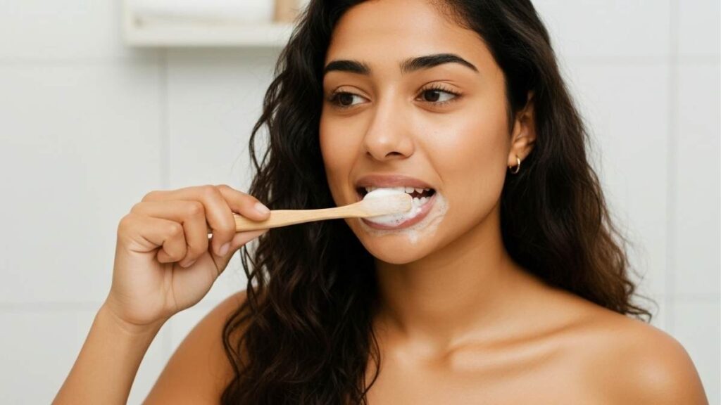 girl holding Invisalign Clear Aligners